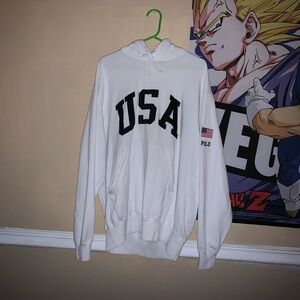 Polo Ralph Lauren White USA Hoodie